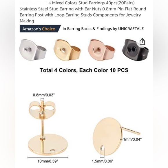 New Hand Crafted American 🇺🇸 Flag Post Earrings - Picture 6 of 8